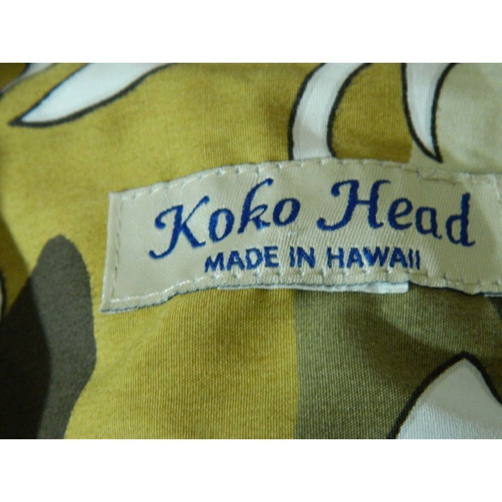 Koko Head Shirt Brown Green  Hawaiian Button-Up ‎ Men's Short Sleeve Size Large - Picture 9 of 9